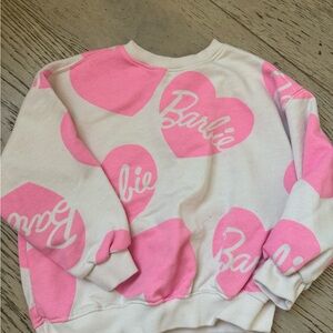 Zara Pink and White Barbie Sweatshirt